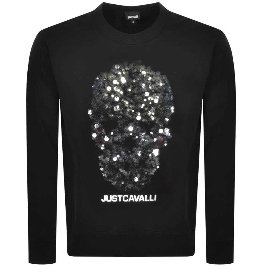 Alternative Image for ProductJust Cavalli Crew Neck Logo Sweatshirt Black1